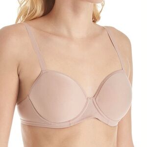 Hanro Smooth Illusion Spacer T-Shirt Bra Natural Nude Size 38A EUC